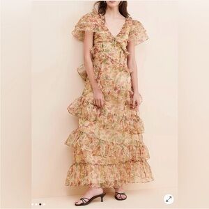 Selkie Elkin Ruffle Maxi Dress